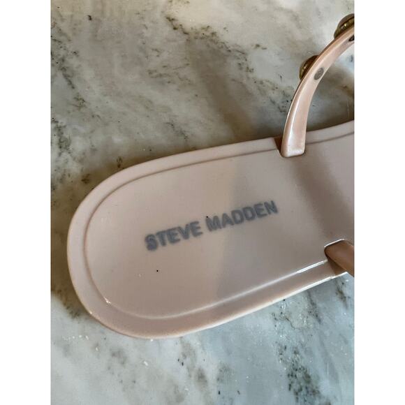 Steve Madden pink pearl jelly sandals 10 - Picture 4 of 6